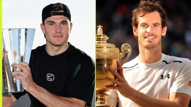 5 anglických chlapcov, ktorí sa stretávajú s pozíciami ATP, vedúcimi 10: nohy Draper, Murray, Henman 
