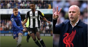Alexander Isak v akcii pre Newcastle United vs Wolves v parku St James '
