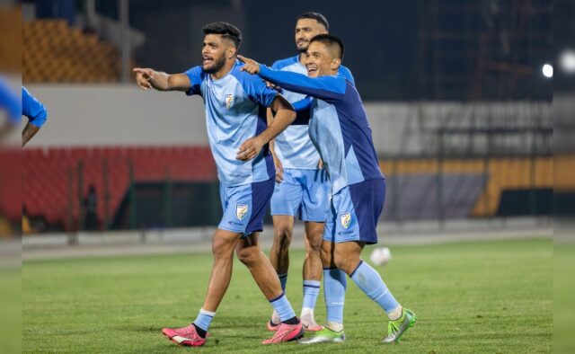 India vs Maldivy býva aktualizácie, Sunil Chhetri zisk volejbal Fit naživo: venujte pozornosť Sunil Chhetri ako India Skin Maldivy 
