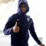 Marcus Rashford bol videný prichádzajúci do parku St. George v pondelok, keď sa vracia do povinnosti v Anglicku