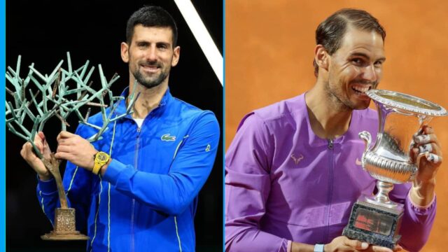 Novak Djokovic prekonáva Rafael Nadal 
