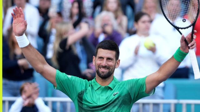 Novak Djokovic prestávky na klesanie a tiež mŕtve zahrieva legendárny súbor Rafael Nadal 
