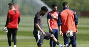 Amad Diallo sa v stredu vrátil do tréningu v obrovskom podpore muža United pred semifinále Európskej ligy