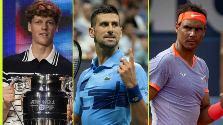 Jannik zločinecké obklopuje Rafael Nadal a Novak Djokovic Globe č. 1 Úspechy bez ohľadu na nedostatok