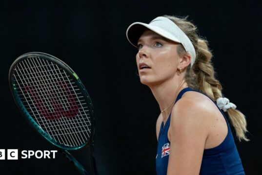 Katie Boulter watches a ball