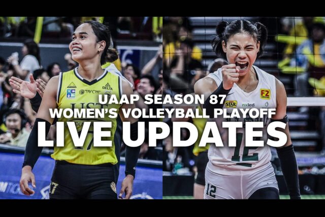 UAAP sezóna 87 Dámsky volejbalový playoff UST vs La Salle Live Aktualizácie