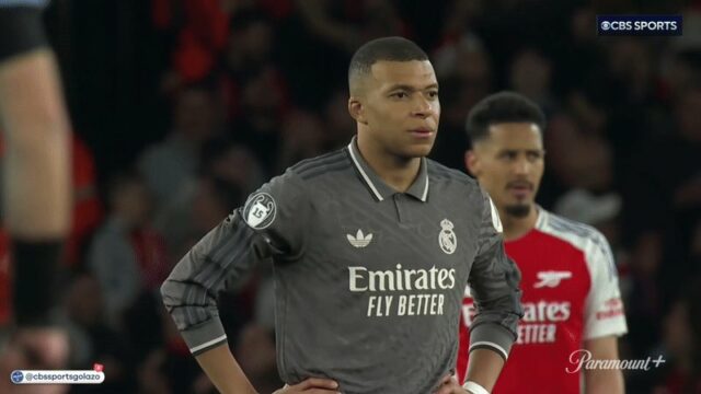 VIDEO: Martin Odegaard a Kylian Mbappe reagujú na neuveriteľný gól Declan Rice proti Real Madrid

