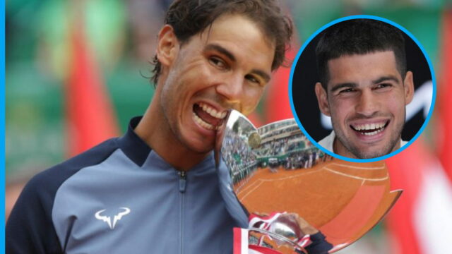 nohy Carlos Alcaraz, Rafael Nadal 
