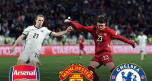 Dusan Vlahovic oslavuje bodovanie pre Juventus proti Empoli