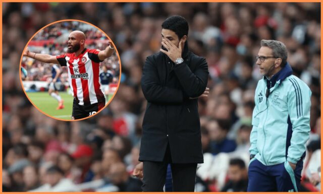 Bryan Mbeumo en Brentford Action proti Arsenalu