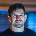 Kansas City, Missouri -April 26: Ian Machado Garry z Írska sa otepľuje back pódium počas podujatia Battle Night UFC v T -mobile Centre 26. apríla 2025 v Kansas City, Missouri. (Foto: Mike Roach/Zuffa LLC)