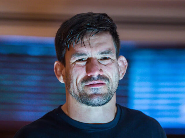 Kansas City, Missouri -April 26: Ian Machado Garry z Írska sa otepľuje back pódium počas podujatia Battle Night UFC v T -mobile Centre 26. apríla 2025 v Kansas City, Missouri. (Foto: Mike Roach/Zuffa LLC)