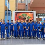 Pánsky tím Pilipinas Alas, po príchode do Japonska pred Ligou majstrov AVC.
