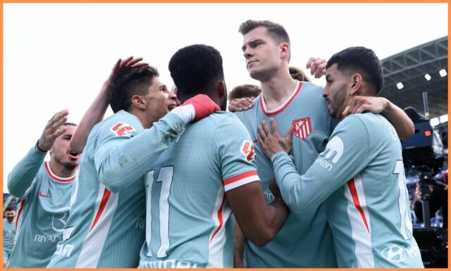 Alexander Sorloth oslavuje cieľ pre Atlético de Madrid