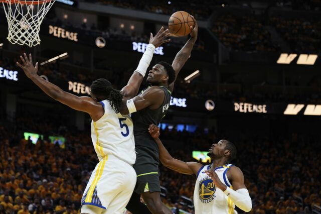 Plagát Anthony Edwards Dunk vs Warriores Game 3 play -off NBA