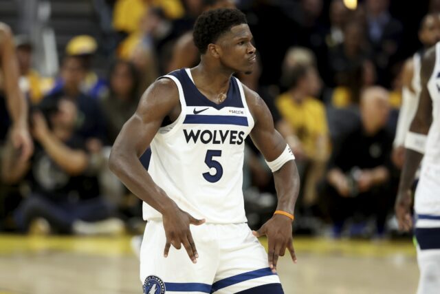 Anthony Edwards Timberwolves vs Warriors NBA play -off