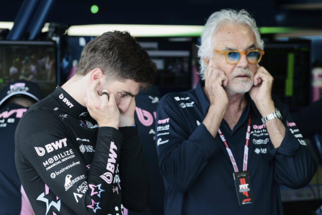 Alpský vodič Jack Doohan z Austrálie a Flavio Briator