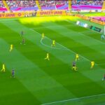 Barcelona dokončila prvú polovicu, keď Fermin Lopes body