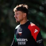 Bournemouth, Anglicko - 19. októbra, Ben White prichádza na štadión medzi AFC Bournemouth a Arsenal Stadium 19. októbra 2024 v anglickom Bournemouth. (Foto: Obrázky Michael Steele / Getty)