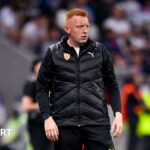Will Still on the touchline during Lens vs Monaco