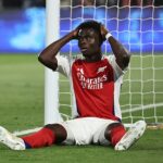 Bukayo Saka takmer nemohol uveriť, že jeho šance na unesenie proti PSG v stredu večer
