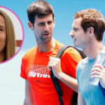 Bývalý svet č. 1 Novak Djokovic-Andy Murray Murray vydáva cvičenie