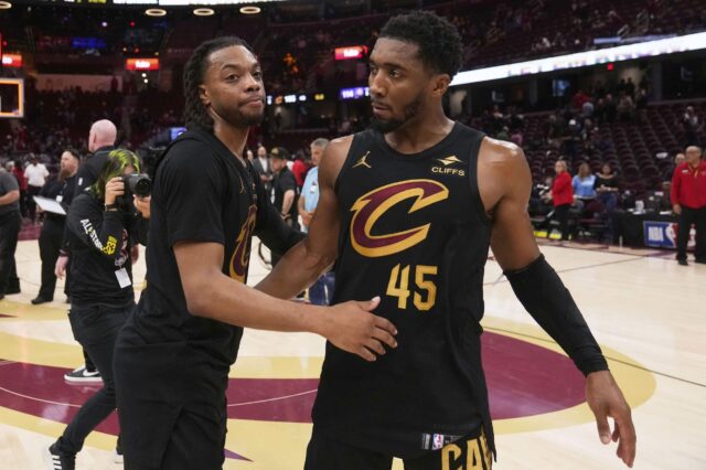 Cleveland Cavaliers Darius Garland Donovan Mitchell NBA play -off