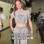 Caitlin Clark prišiel do Carver-Hawkeye Arena pred predsezónnou hrou Indiany.