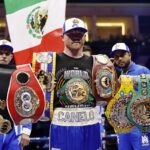 Canelo Alvarez vyhrá presvedčivý výkon Williama Sculla, keď Guards Anthony Joshua v Saudskej Arábii
