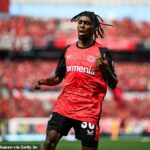 Jeremie Frimpong zachytil Liverpoolovo oko pre Leverkusena so svojimi vystúpeniami