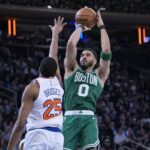 Jayson Tatum Celtics porazil Knicks 3 play -off NBA