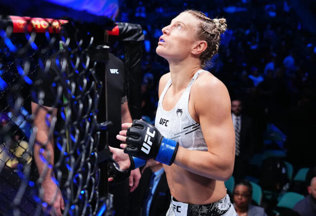 Atlantic City, Nov -JerseyerZejo -March 30: Francúzsky Manon Firot sa pripravuje na čelenie Erin Blanchfield v hmotnosti mušky počas udalosti UFC Fight Night v Arene Boardwalk Hall Arena 30. marca 2024 v Atlantic City, New Jerseyerzejo. (Foto: Jeff Bottari/Zuffa LLC od Getty Images)