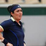 Ons Jabeur in action at the French Open