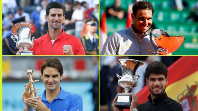 Ft. Rafael Nadal, Novak Djokovic, Roger Federer, Carlos Alcaraz

