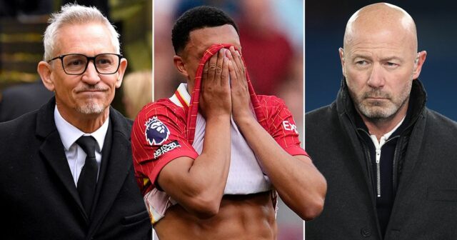 Gary Lineker a Alan Shearer Fit Fans Liverpool TRENT Alexander-Armold Boos

