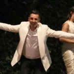 Gary Neville Snogs épouse et danse pire pour l'usure après le bash de l'anniversaire de Beckham