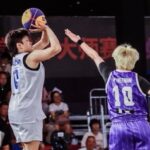 Gilas Pilipinas Mikka Caco počas série žien Fiba 3x3 v Čengdu v Číne.