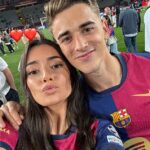 Barcelonská hviezda Gavi a jeho priateľka Ana Pelayo si užili oslavy titulu Laliga v klube