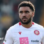 Jamie Reid playing for Stevenage
