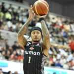 Ray Parks Jr. z Osaka Esess v akcii počas zápasu B.League v Japonsku.
