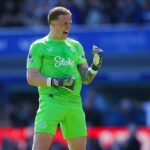 Jordan Pickford trval na tom, aby sa ťažko drevo v Goodison Parku