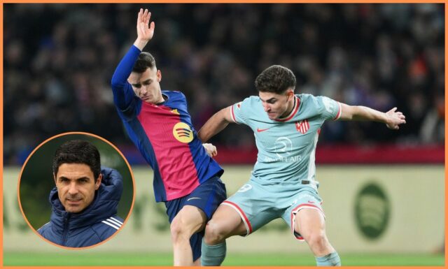 Julian Álvarez oslavuje cieľ pre Atlético de Madrid
