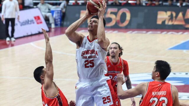Japethaguilar (s tancom) a gin králi tentokrát čakajú konzistentnejšie. —PBA obrázky