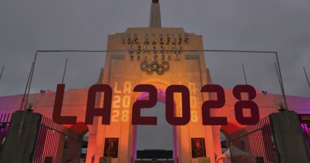 Koloseum na vytvorenie sociálnej histórie na olympijskom olympijskom olympijskom obrade v roku 2028.

