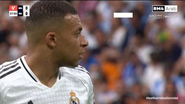 Kylian Mbappe body za Real Madrid proti Real Sociedad

