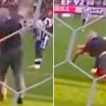 Le fan de football essaie de frapper le joueur avec des résultats «embarrassants» comme l'interdiction à vie le demande