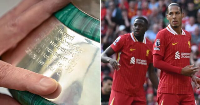 Les fans de Liverpool repérèrent la gaffe du trophée de Premier League alors qu'ils se préparent à soulever le titre

