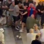 Les fans de l'homme UTD et de Tottenham dans de violents bagarres de rue avant la finale de la Ligue Europa
