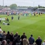 Les rivaux de nargues des fans ont frappé avec `` Tackle of the Season '' de Stone Island Yob en jeu au large de Final Fight