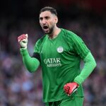 Brankár Gianluigi Donnarumma v Paríži v Paríži Manchester United